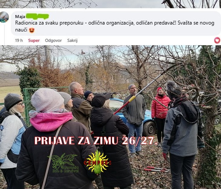 TEČAJ ZIMSKE REZIDBE VOĆAKA ZIMA 2026/2027 (iskaz interesa bez obveze i plaćanja)